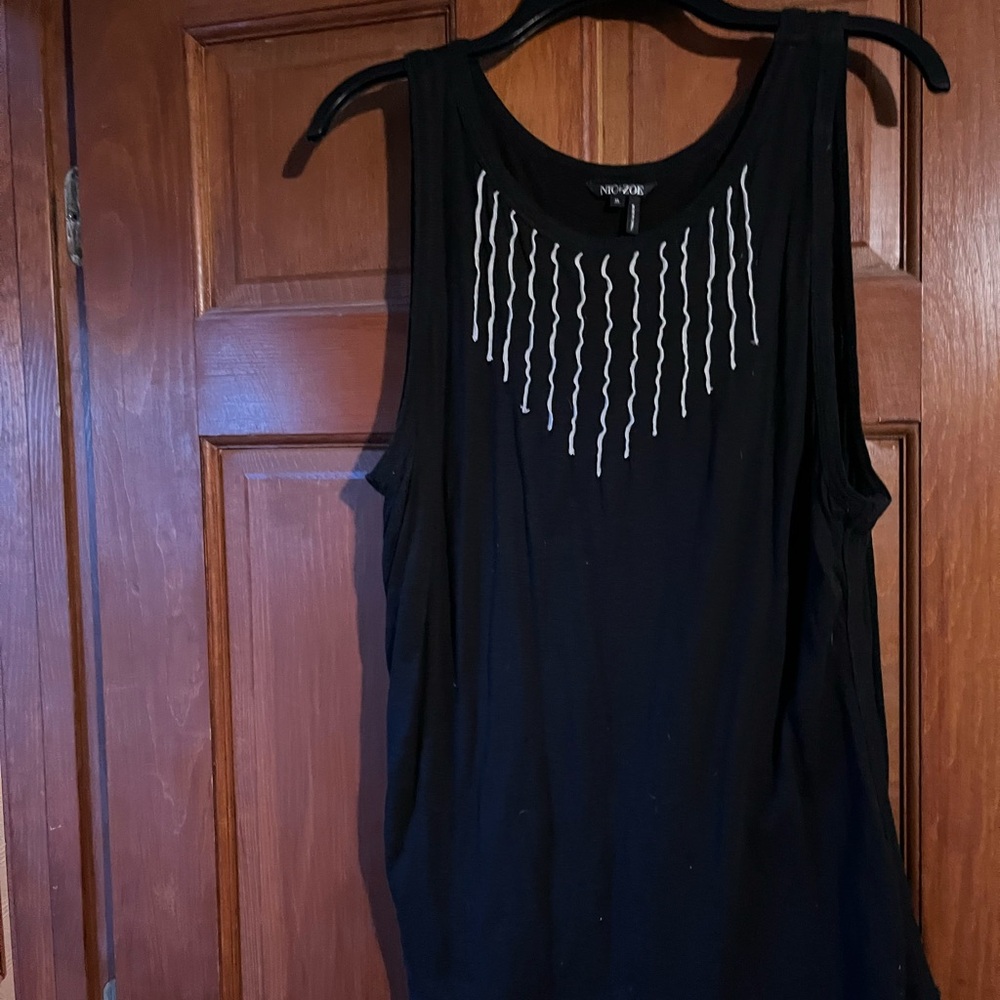 Nic & Zoe xl sleeveless black top